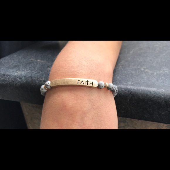 Natural stone Faith Bracelet Free w/ $25 purchase - Picture 5 of 8